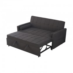 Sofa-bed Jursy pakoworld charcoal fabric 170x91x90cm Sofa-bed Jursy pakoworld charcoal fabric 170x91x90cm