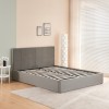 Double bed with storage space Zamblene pakoworld gray velvet 160x200cm