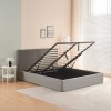 Double bed with storage space Zamblene pakoworld gray velvet 160x200cm