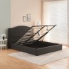 Double bed with storage space Majore pakoworld anthracite fabric 160x200cm