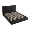 Double bed with storage space Cankere pakoworld black pu 160x200cm