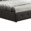 Double bed with storage space Cankere pakoworld black pu 160x200cm
