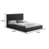 Double bed with storage space Cankere pakoworld black pu 160x200cm