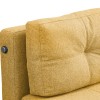 Καναπές-κρεβάτι Hafrene pakoworld ύφασμα σε κίτρινη απόχρωση 151x94x71εκ