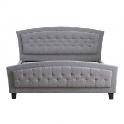 Double bed Camaro pakoworld fabric in grey color 160x200cm Double bed Camaro pakoworld fabric in grey color 160x200cm