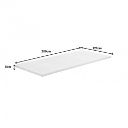 Top Casmeriane pakoworld roll pack white fabric-memory foam 120x200x5cm Top Casmeriane pakoworld roll pack white fabric-memory foam 120x200x5cm