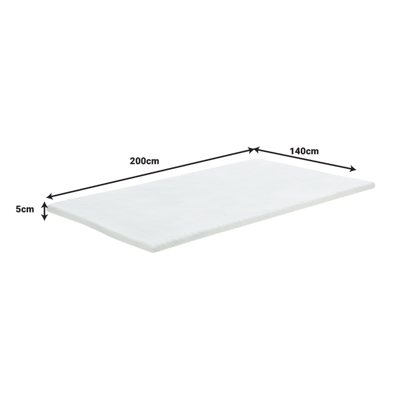 Top Casmeriane pakoworld roll pack white fabric-memory foam 140x200x5cm Top Casmeriane pakoworld roll pack white fabric-memory foam 140x200x5cm