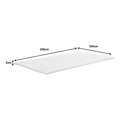 Top Casmeriane pakoworld roll pack white fabric-memory foam 160x200x5cm Top Casmeriane pakoworld roll pack white fabric-memory foam 160x200x5cm