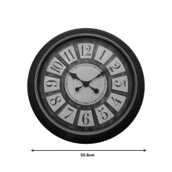 Docto Inart wall clock in black antique shade D55.8x5.2cm Docto Inart wall clock in black antique shade D55.8x5.2cm