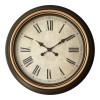 Plasma Inart wall clock in antique black and gold tone D63.5x5.6cm