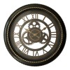 Ferm Inart wall clock in antique black and gold tone D61x6cm