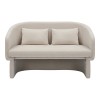 Two-seater sofa Playmob pakoworld beige fabric 128x65x79cm