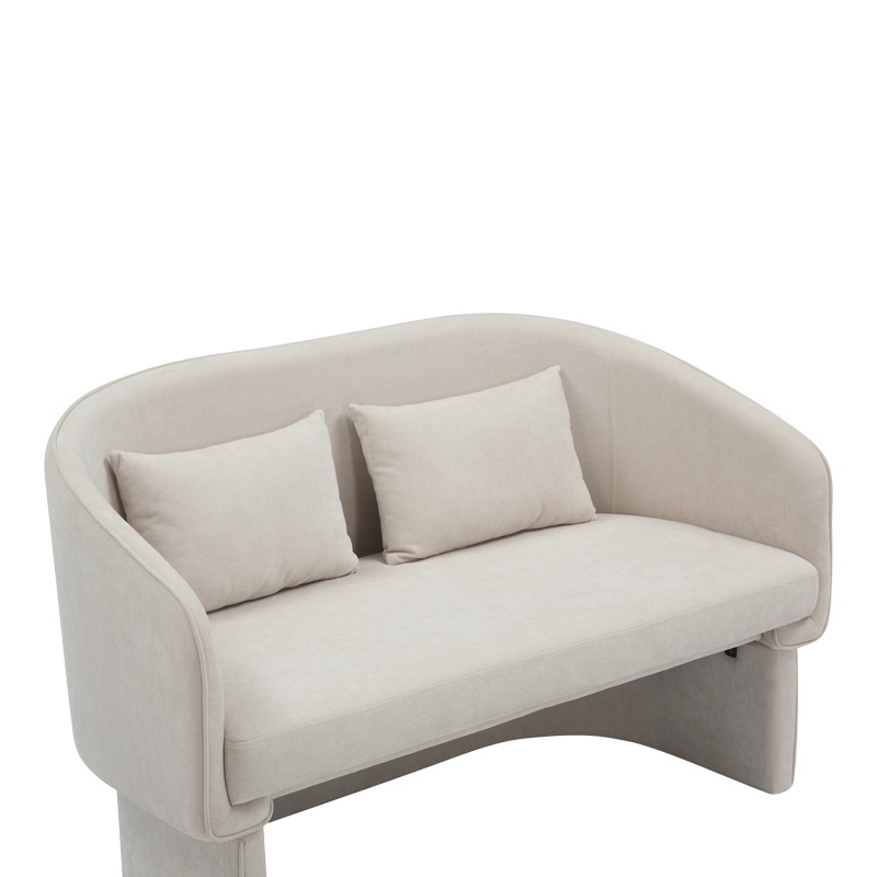 Two-seater sofa Playmob pakoworld beige fabric 128x65x79cm Two-seater sofa Playmob pakoworld beige fabric 128x65x79cm