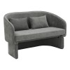 Two-seater sofa Playmob pakoworld gray fabric 128x65x79cm