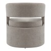 Leicy pakoworld fabric armchair in gray-beige shade 69x63x76.5cm