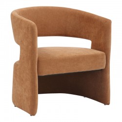 Armchair Leicy pakoworld fabric in brown shade 69x63x76.5cm Armchair Leicy pakoworld fabric in brown shade 69x63x76.5cm