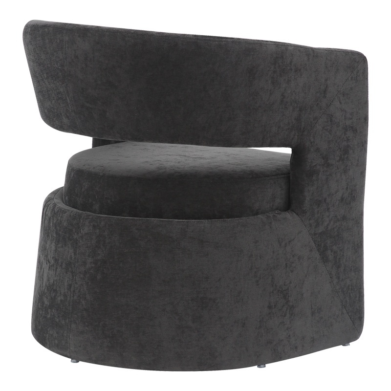 Armchair Leicy pakoworld fabric in black shade 69x63x76.5cm Armchair Leicy pakoworld fabric in black shade 69x63x76.5cm