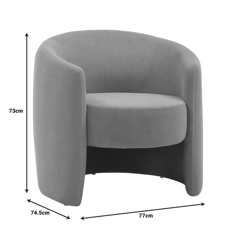 Barken armchair pakoworld fabric in beige shade 77x74.5x73cm Barken armchair pakoworld fabric in beige shade 77x74.5x73cm