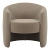 Πολυθρόνα Barken pakoworld ύφασμα σε γκρι-μπεζ απόχρωση 77x74.5x73εκ