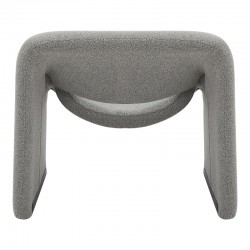 Armchair Clous pakoworld bouclé fabric in light gray shade 86x77x73.5cm Armchair Clous pakoworld bouclé fabric in light gray shade 86x77x73.5cm