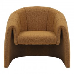 Fassy armchair pakoworld boucle fabric in mustard shade 80x66x80cm Fassy armchair pakoworld boucle fabric in mustard shade 80x66x80cm