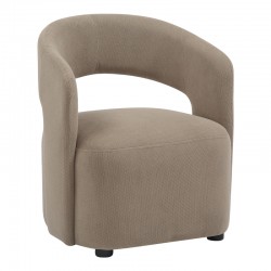 Armchair Lemouton pakoworld fabric in gray-beige shade 69.5x66x80cm Armchair Lemouton pakoworld fabric in gray-beige shade 69.5x66x80cm