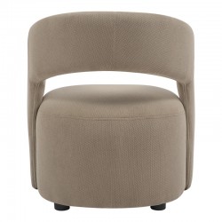 Armchair Lemouton pakoworld fabric in gray-beige shade 69.5x66x80cm Armchair Lemouton pakoworld fabric in gray-beige shade 69.5x66x80cm