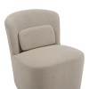 Πολυθρόνα περιστρεφόμενη Swish pakoworld μπουκλέ ύφασμα σε μπεζ απόχρωση 63x76x76.5εκ