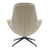 Armchair rotaitng Flago pakoworld boucle fabric in beige shade 85x88x103.5cm