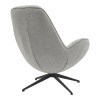 Armchair rotating Flago pakoworld boucle fabric in light gray shade 85x88x103.5cm