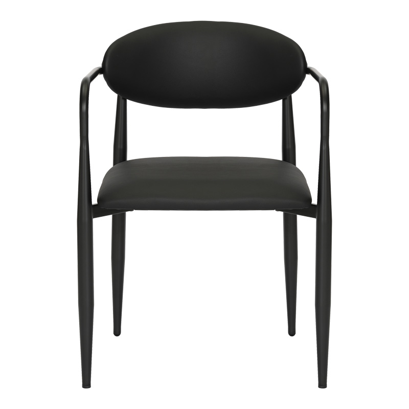 Armchair Kalone pakoworld pu in black color 56x55x78cm