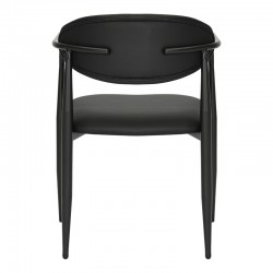 Armchair Kalone pakoworld pu in black color 56x55x78cm