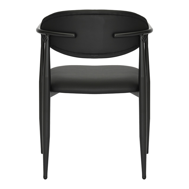 Armchair Kalone pakoworld pu in black color 56x55x78cm