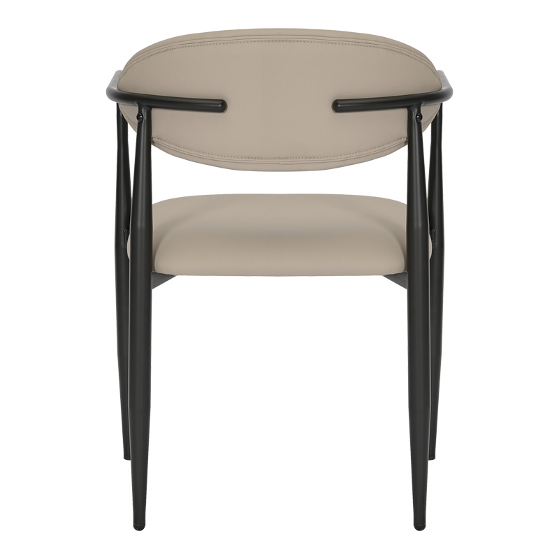 Armchair Kalone pakoworld pu in grey-beige color 56x55x78cm Armchair Kalone pakoworld pu in grey-beige color 56x55x78cm