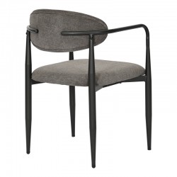 Armchair Kalone pakoworld fabric in antracite color 56x55x78cm Armchair Kalone pakoworld fabric in antracite color 56x55x78cm