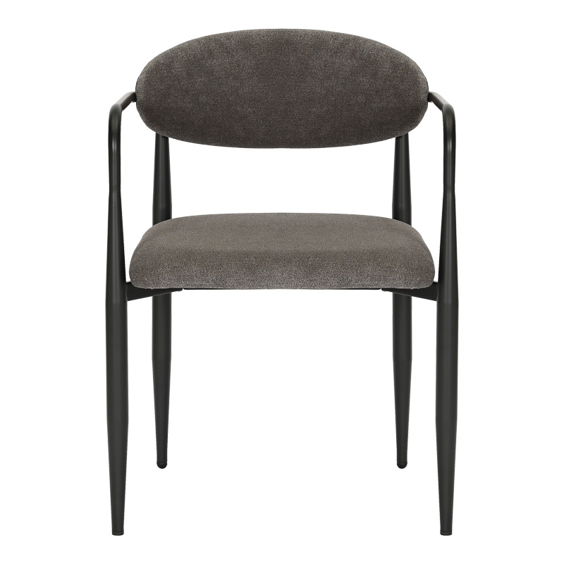 Armchair Kalone pakoworld fabric in antracite color 56x55x78cm Armchair Kalone pakoworld fabric in antracite color 56x55x78cm