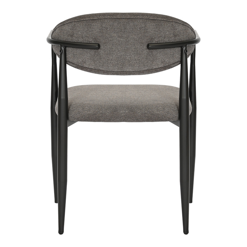 Armchair Kalone pakoworld fabric in antracite color 56x55x78cm Armchair Kalone pakoworld fabric in antracite color 56x55x78cm