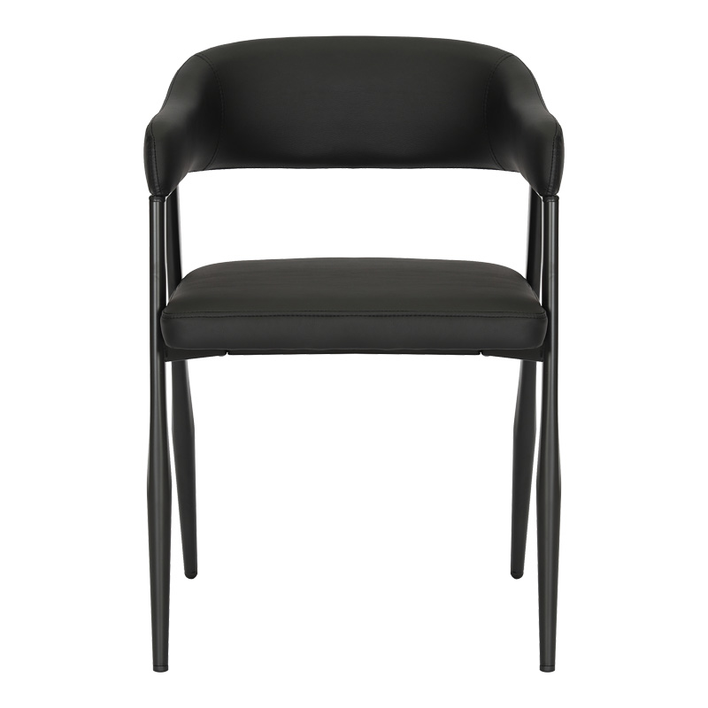Armchair Sezan pakoworld pu in black color 56x55x78cm