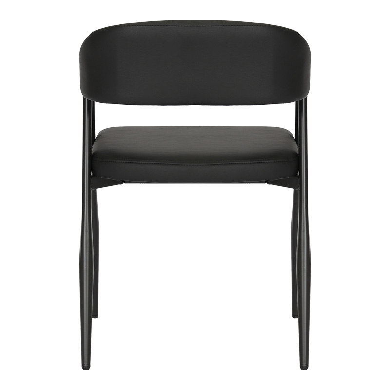 Armchair Sezan pakoworld pu in black color 56x55x78cm