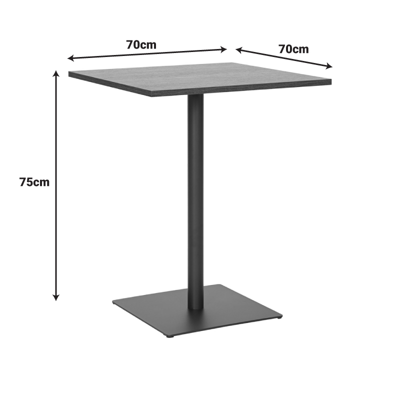 Table Nerobian pakoworld mdf in sonoma color 70x70x75cm