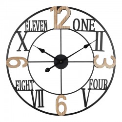 Wall clock Beauco Inart metal in black shade 60x3x60cm Wall clock Beauco Inart metal in black shade 60x3x60cm