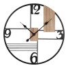 Wall clock Quarta Inart metal in black shade 60x2.5x60cm