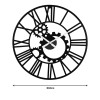 Wall clock Grana Inart metal in black shade 60x3x60cm