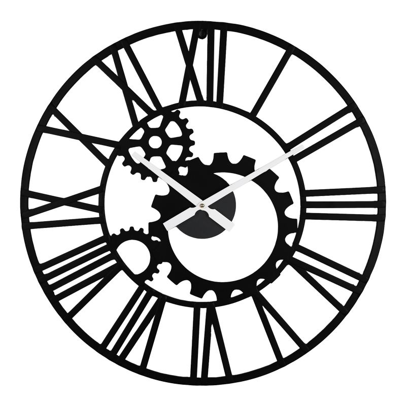 Wall clock Grana Inart metal in black shade 60x3x60cm Wall clock Grana Inart metal in black shade 60x3x60cm