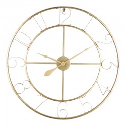 Wall clock Compa Inart metal in gold shade 80x3x80cm Wall clock Compa Inart metal in gold shade 80x3x80cm