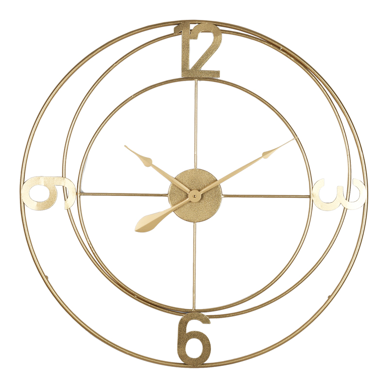 Wall clock Rive Inart metal in gold shade 80x3x80cm Wall clock Rive Inart metal in gold shade 80x3x80cm