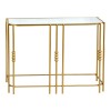 Console Emiliane Inart gold metal - mirror glass 90x32x77cm