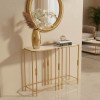 Console Emiliane Inart gold metal - mirror glass 90x32x77cm