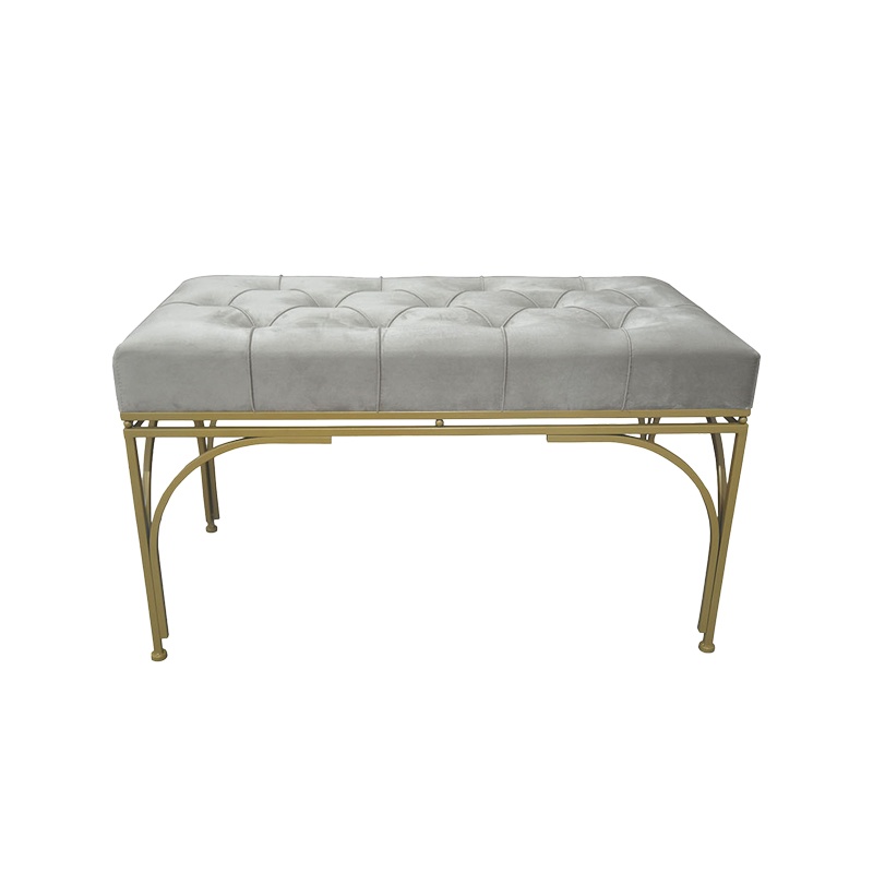 Reigner Inart stool set of 2 velvet in beige shade Reigner Inart stool set of 2 velvet in beige shade