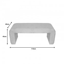 Stool Gagga Inart velvet in beige shade 110x40x45cm Stool Gagga Inart velvet in beige shade 110x40x45cm